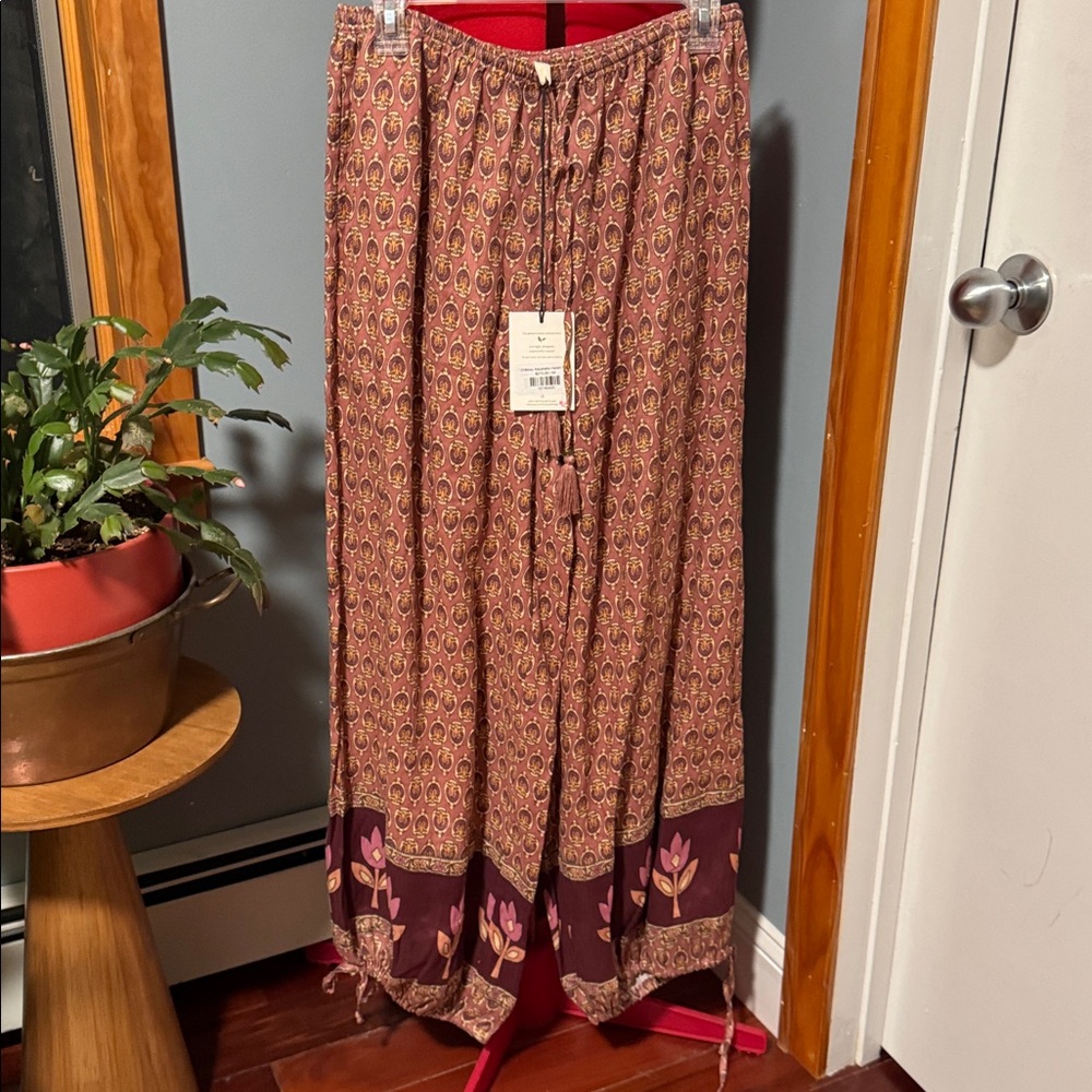 Spell Burgundy Patterned Harem Pants